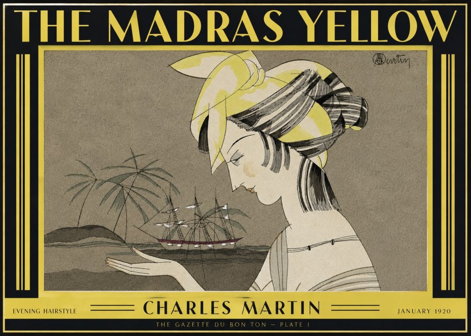 Charles Martin The Madras Yellow - Evening Hairstyle No4 - Poster