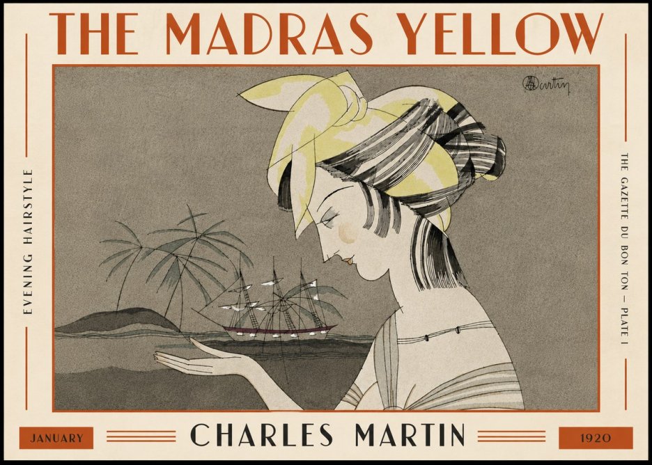 Charles Martin The Madras Yellow - Evening Hairstyle No5 - Poster