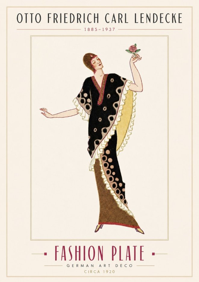 Otto Friedrich Carl Lendecke Fashion Plate III No3 - Poster