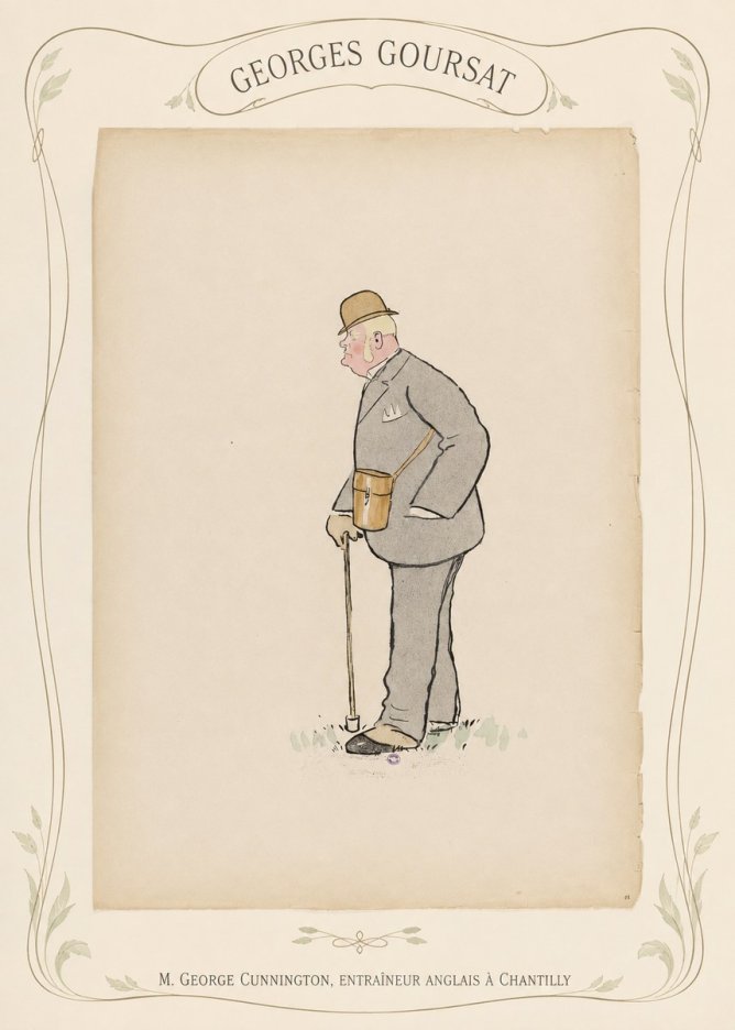 Georges Goursat M. George Cunnington, Entraîneur Anglais À Chantilly No4 - Poster