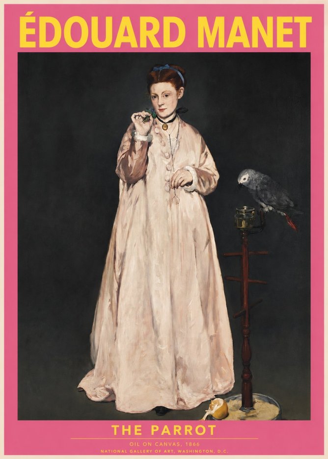 Édouard Manet The Parrot No2 - Poster