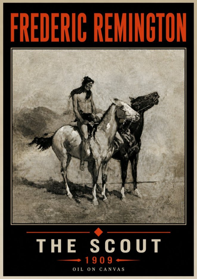 Frederic Remington The Scout II No6 - Poster