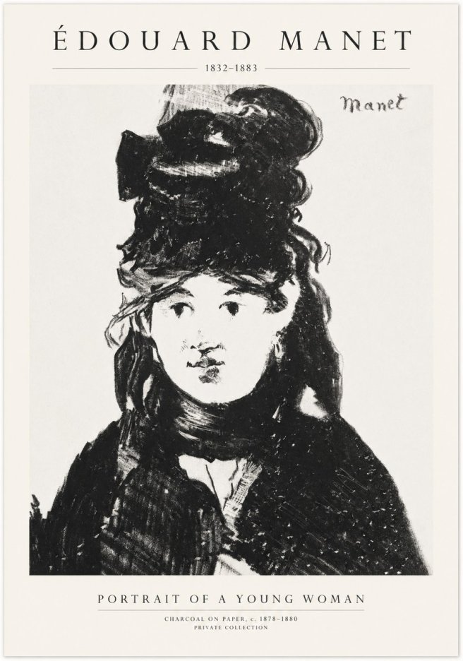 Édouard Manet Portrait of a Young Woman II No1 - Poster