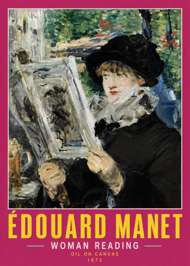 Édouard Manet Woman Reading No5 - Poster