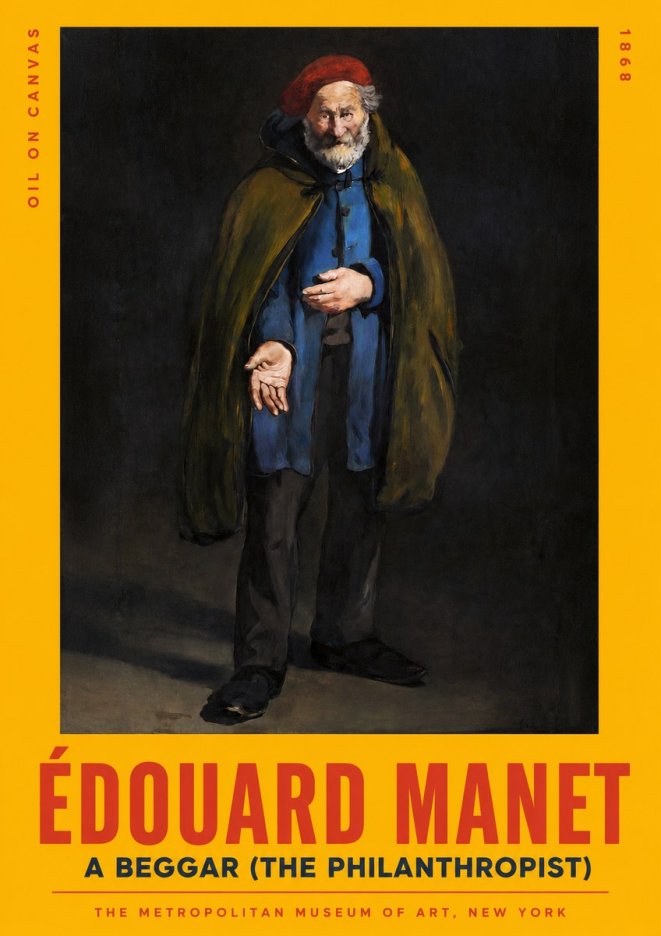 Édouard Manet A Beggar (the Philanthropist) No2 - Poster