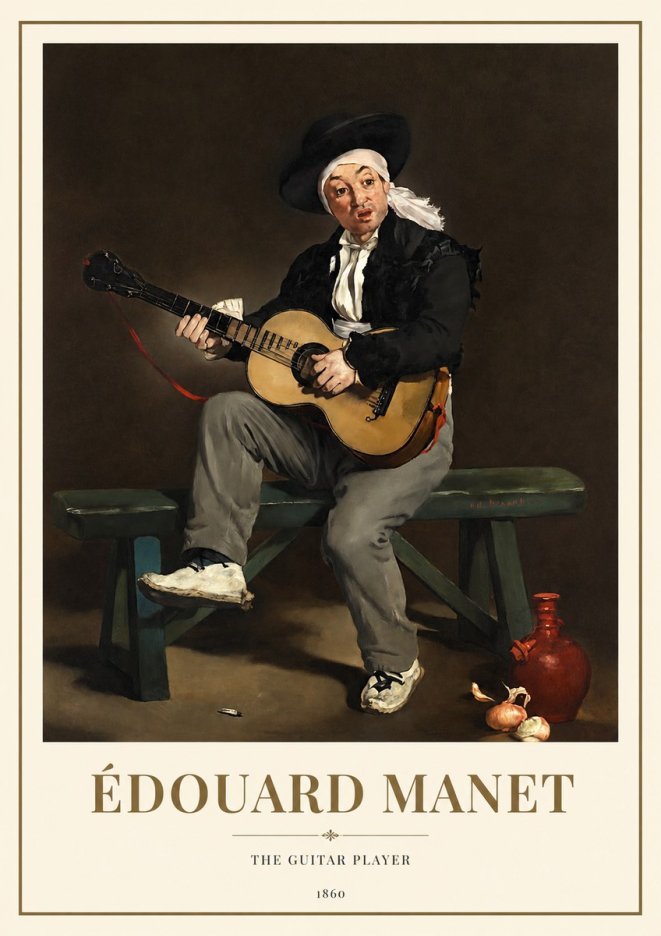 Édouard Manet The Guitar Player No1 - Poster