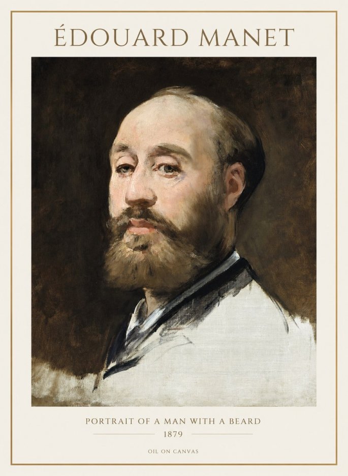 Édouard Manet Portrait of a Man with a Beard No1 - Poster