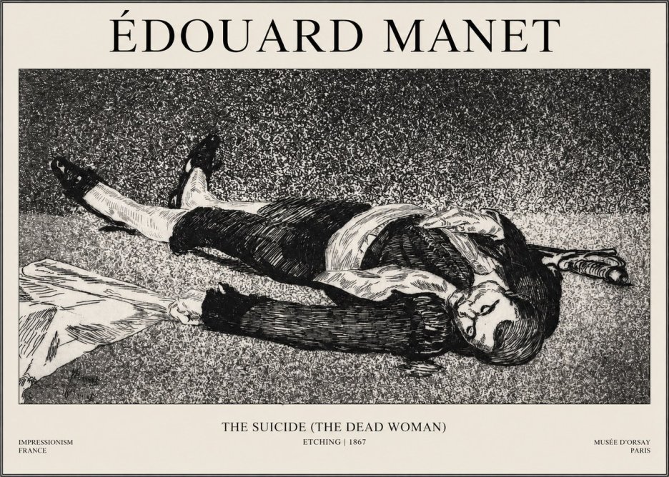 Édouard Manet The Suicide (the Dead Woman) No1 - Poster