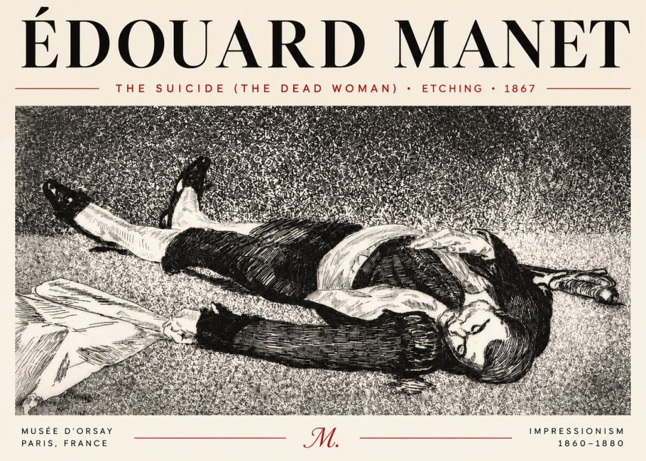 Édouard Manet The Suicide (the Dead Woman) No4 - Poster