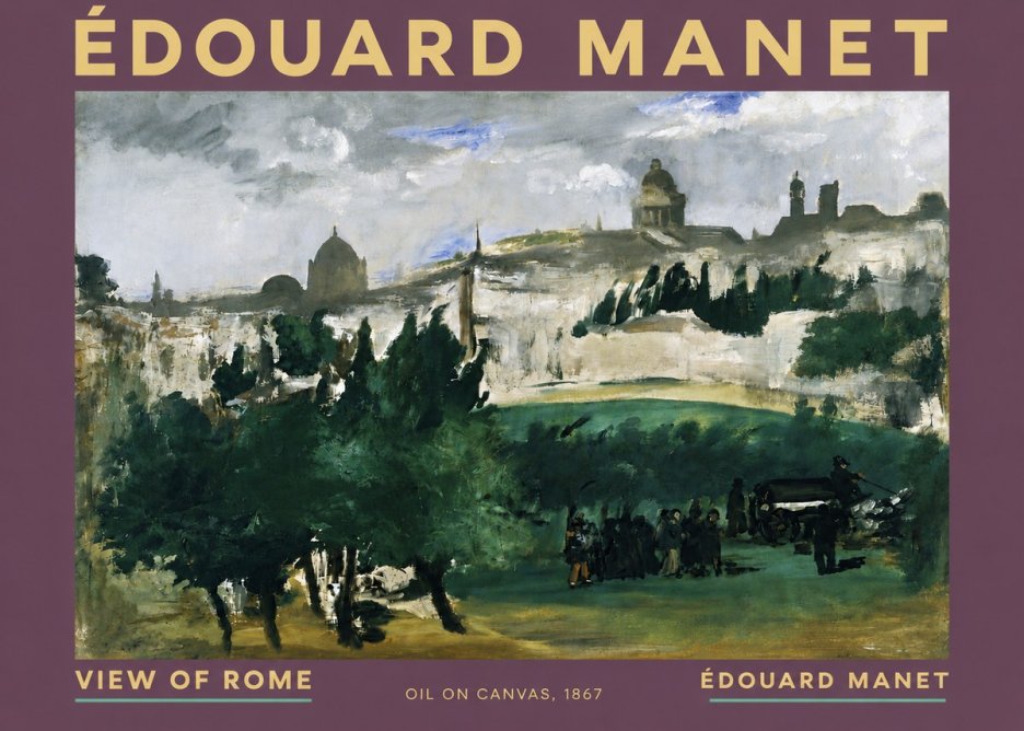 Édouard Manet View of Rome No5 - Poster