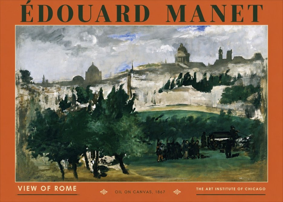 Édouard Manet View of Rome No6 - Poster