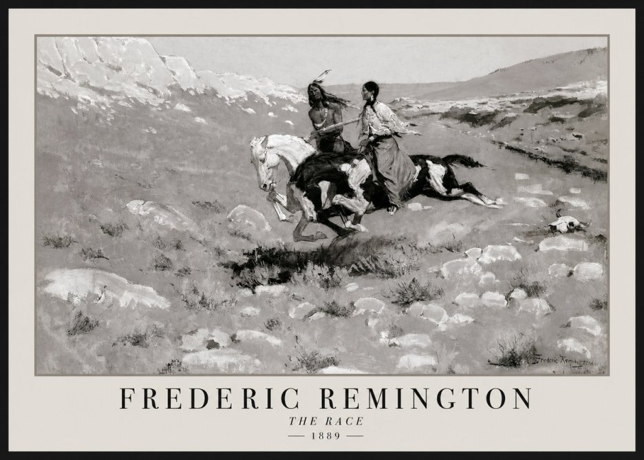 Frederic Remington The Race II No1 - Poster