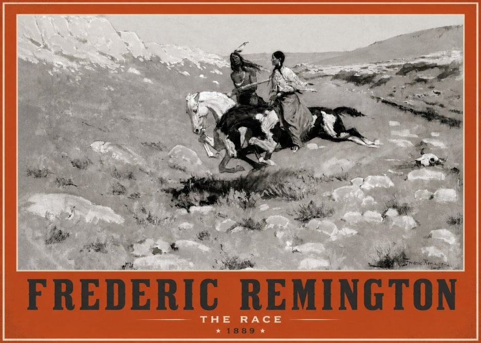 Frederic Remington The Race II No2 - Poster