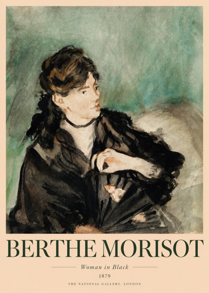 Berthe Morisot Woman in Black No1 - Poster