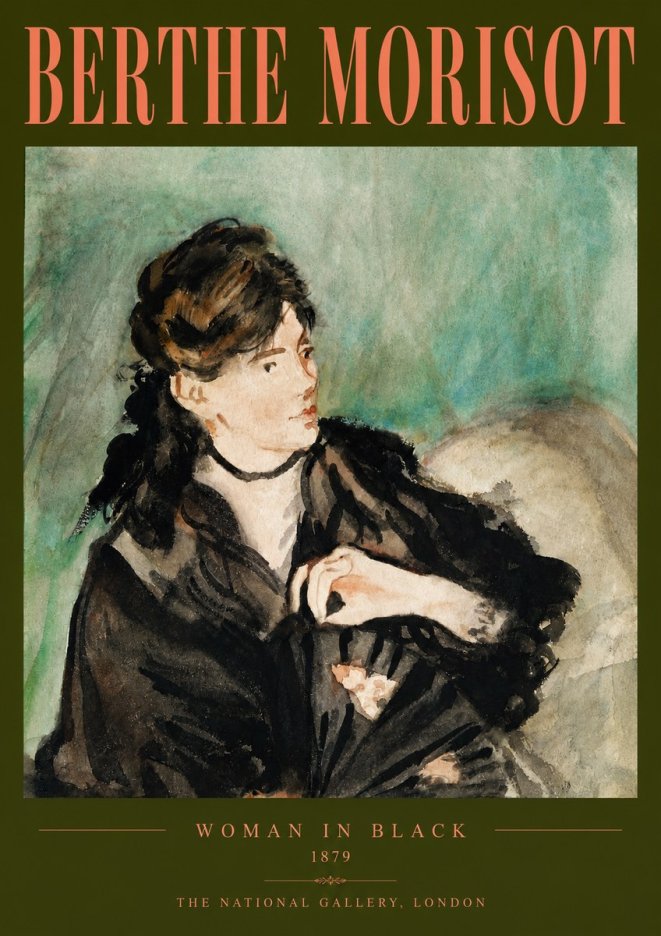 Berthe Morisot Woman in Black No5 - Poster