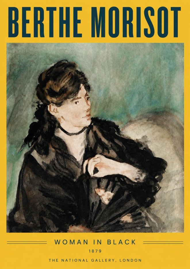 Berthe Morisot Woman in Black No6 - Poster