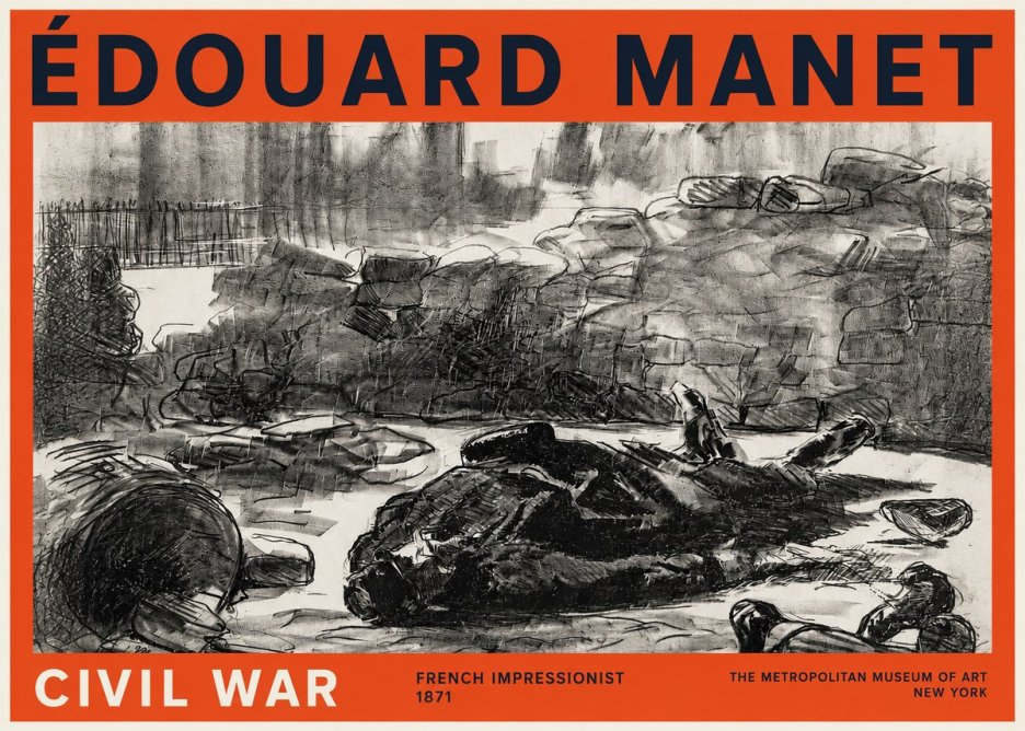 Édouard Manet Civil War No2 - Poster