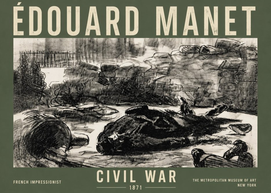 Édouard Manet Civil War No5 - Poster