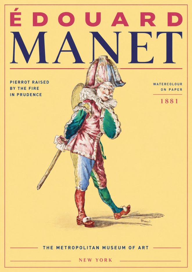 Édouard Manet Pierrot Raised by the Fire in Prudence No4 - Poster
