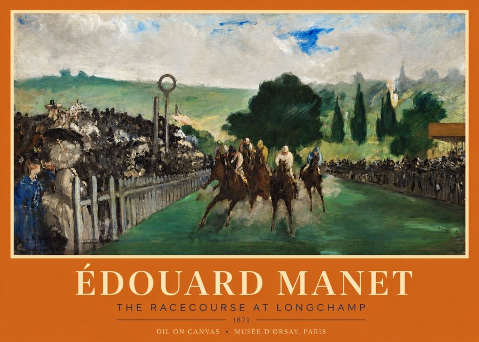Édouard Manet The Racecourse at Longchamp No3 - Poster