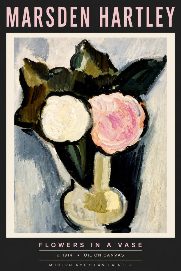 Marsden Hartley Flowers in a Vase No6 - Poster