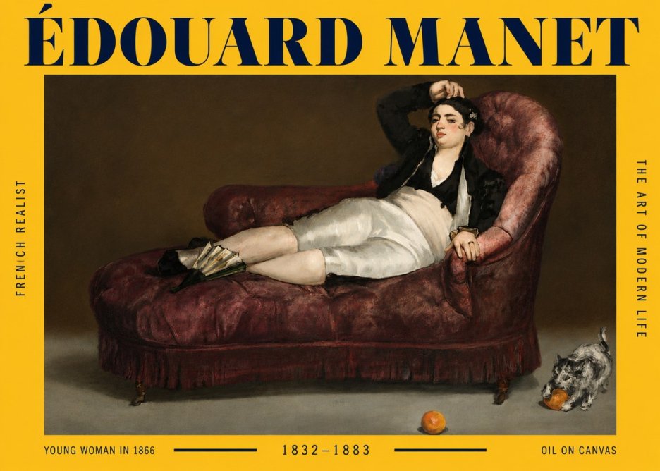 Édouard Manet Young Woman in 1866 No5 - Poster