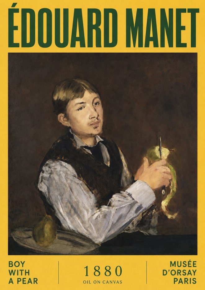 Édouard Manet Boy with a Pear No2 - Poster