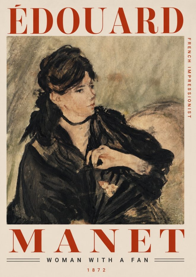 Édouard Manet Woman with a Fan No5 - Poster