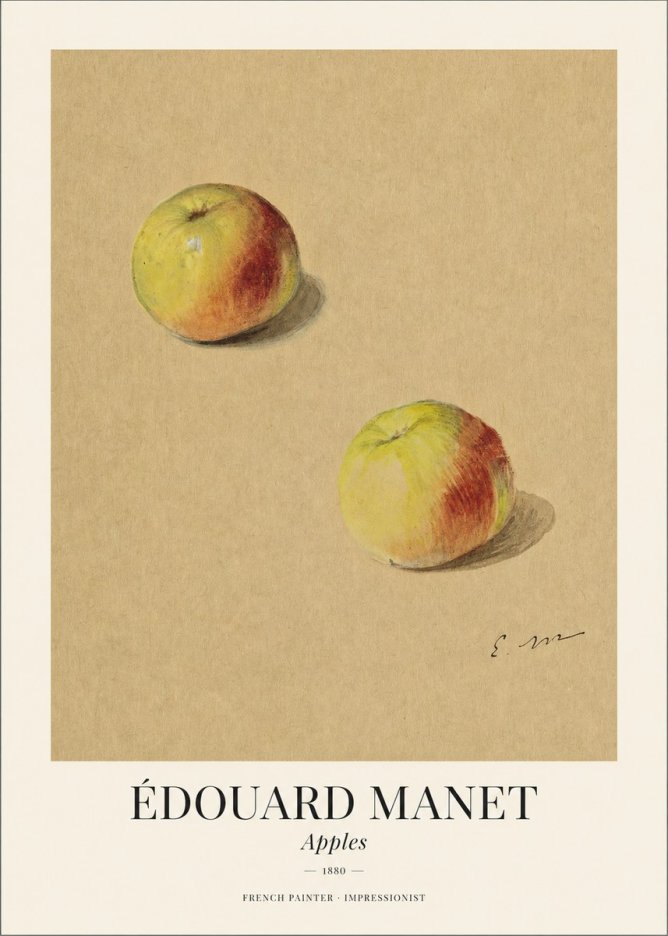 Édouard Manet Apples No1 - Poster