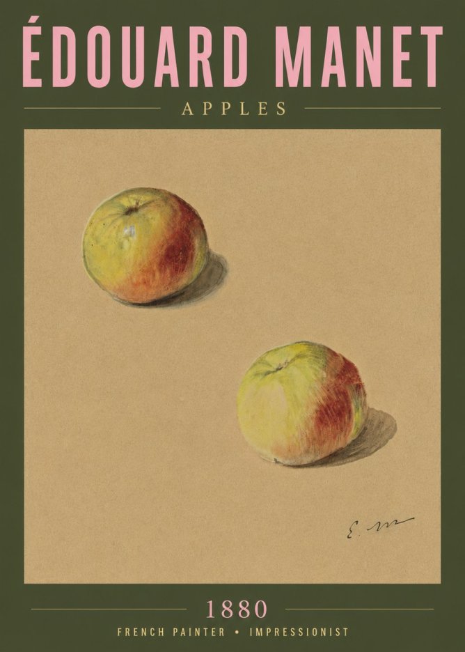 Édouard Manet Apples No5 - Poster