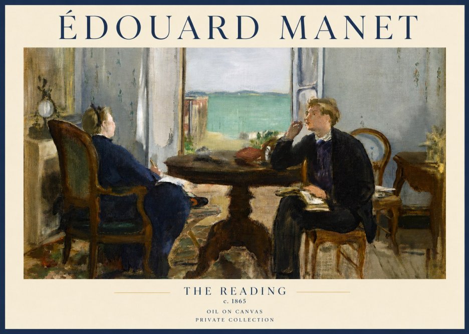 Édouard Manet The Reading No3 - Poster