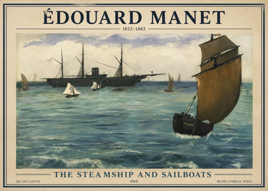 Édouard Manet At Sea No2 - Poster