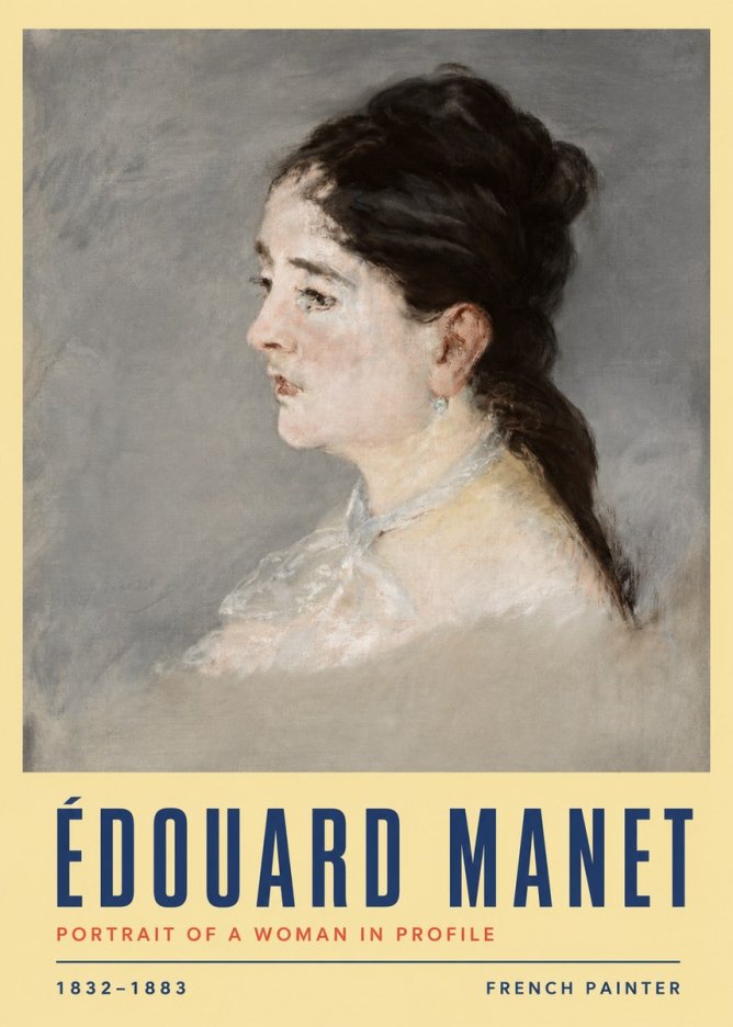 Édouard Manet Portrait of a Woman in Profile No3 - Poster