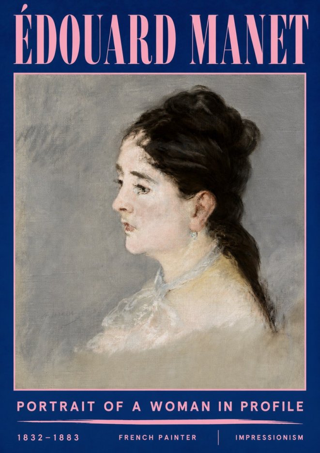 Édouard Manet Portrait of a Woman in Profile No5 - Poster