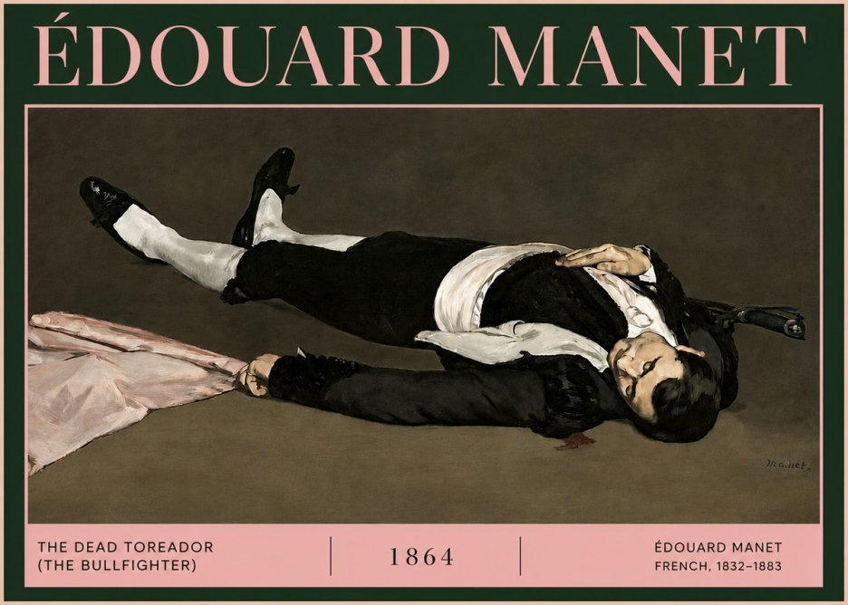 Édouard Manet The Dead Toreador (the Bullfighter) No4 - Poster