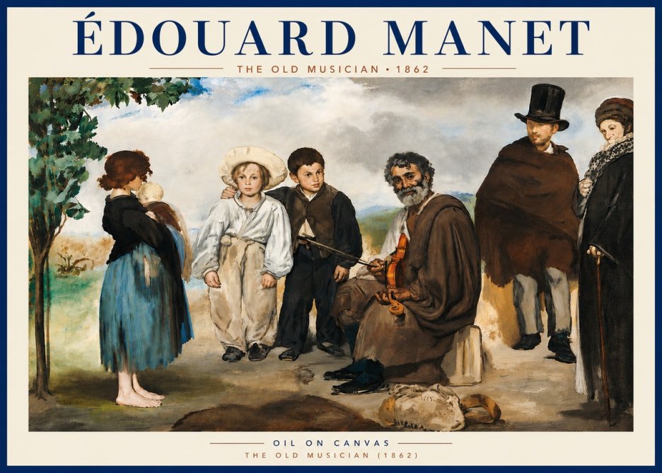 Édouard Manet The Old Musician - 1862 No5 - Poster