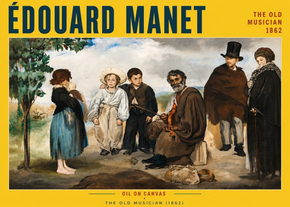 Édouard Manet The Old Musician - 1862 No6 - Poster