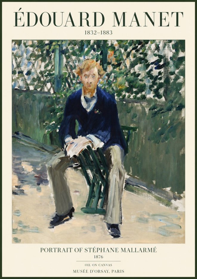 Édouard Manet Portrait of Stéphane Mallarmé II No1 - Poster