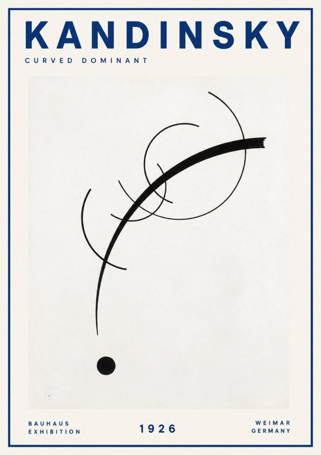 Kandinsky Curved Dominant No2 - Poster