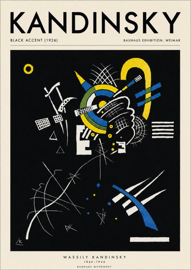Kandinsky Black Accent (1926) No3 - Poster
