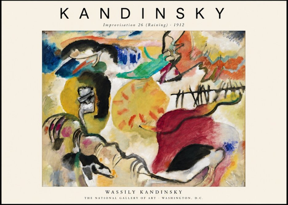 Kandinsky Improvisation 26 (Raining) No1 - Poster
