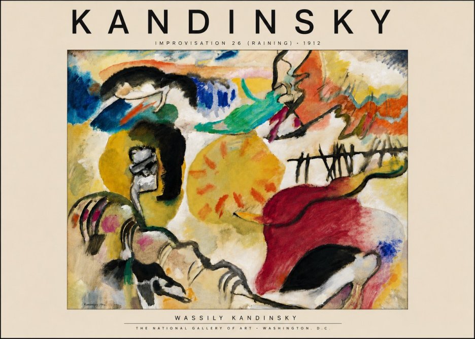 Kandinsky Improvisation 26 (Raining) No4 - Poster