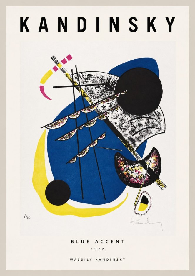Kandinsky Blue Accent No1 - Poster