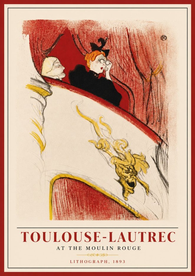 Toulouse-Lautrec At the Moulin Rouge I No4 - Poster