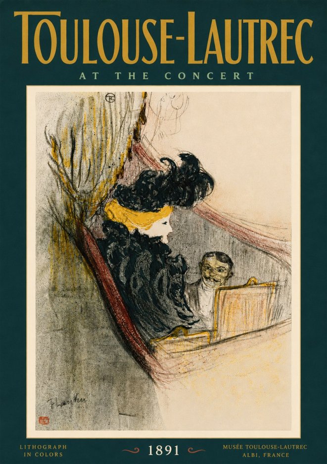 Toulouse-Lautrec At the Concert No5 - Poster