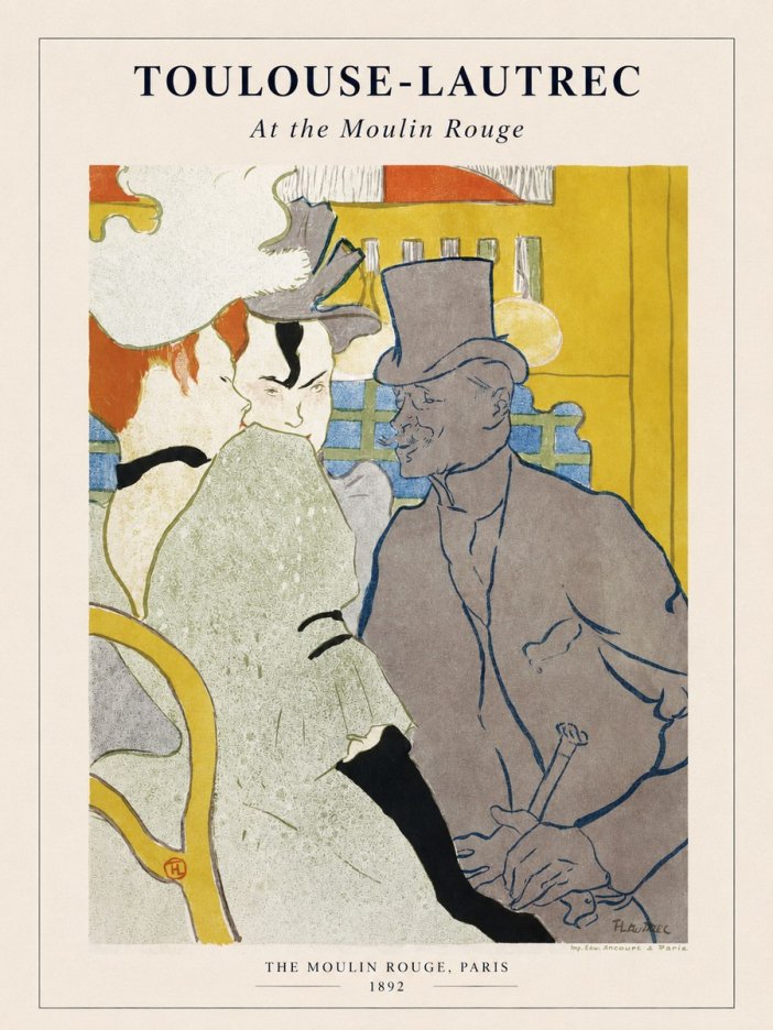 Toulouse-Lautrec At the Moulin Rouge IX No1 - Poster