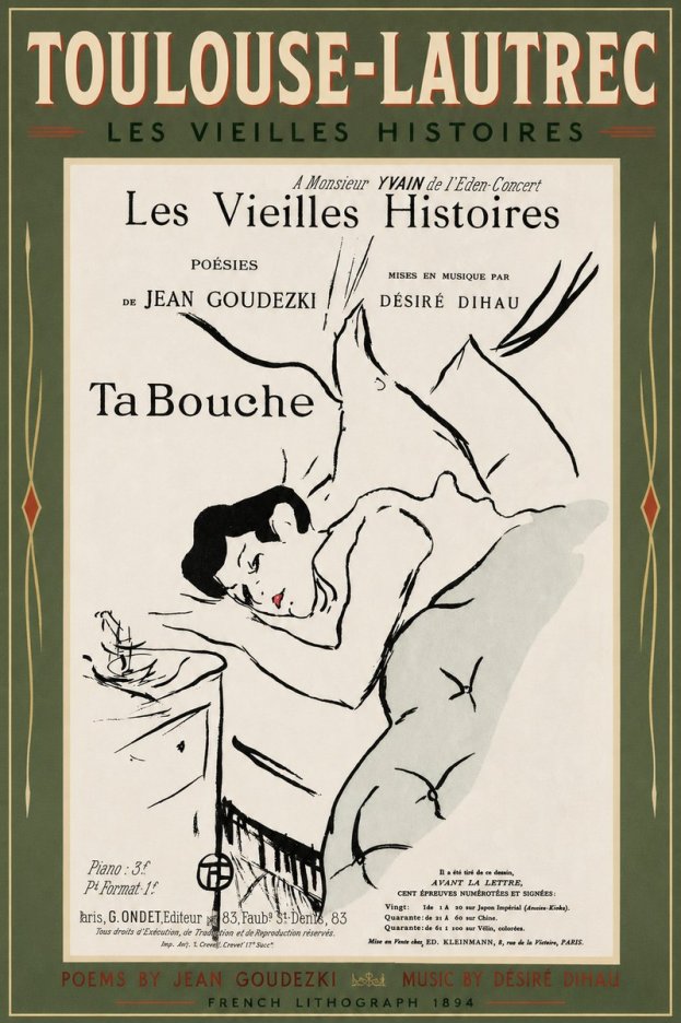 Toulouse-Lautrec Les Vieilles Histoires - Ta Bouche No2 - Poster
