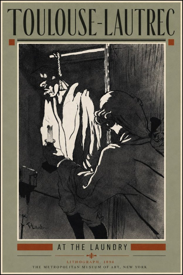 Toulouse-Lautrec At the Laundry No5 - Poster