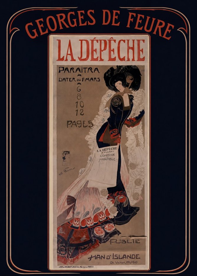 Georges de Feure La Dépêche II No3 - Poster