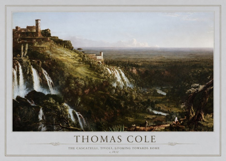 Thomas Cole The Cascatelli, Tivoli, Looking Towards Rome No6 - Poster
